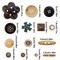 TCOTBE 600 Pcs Assorted Sizes Wooden Buttons Mixed Colors Coconut Shell Wood Handmade Ornament Buttons for Sewing Decorations DIY Arts and Crafts Manual Button Painting
